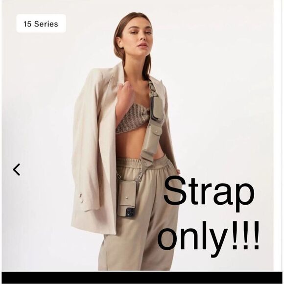 Bandolier billie greige/tan utility crossbody belt/strap(no case) nwt - Picture 2 of 6